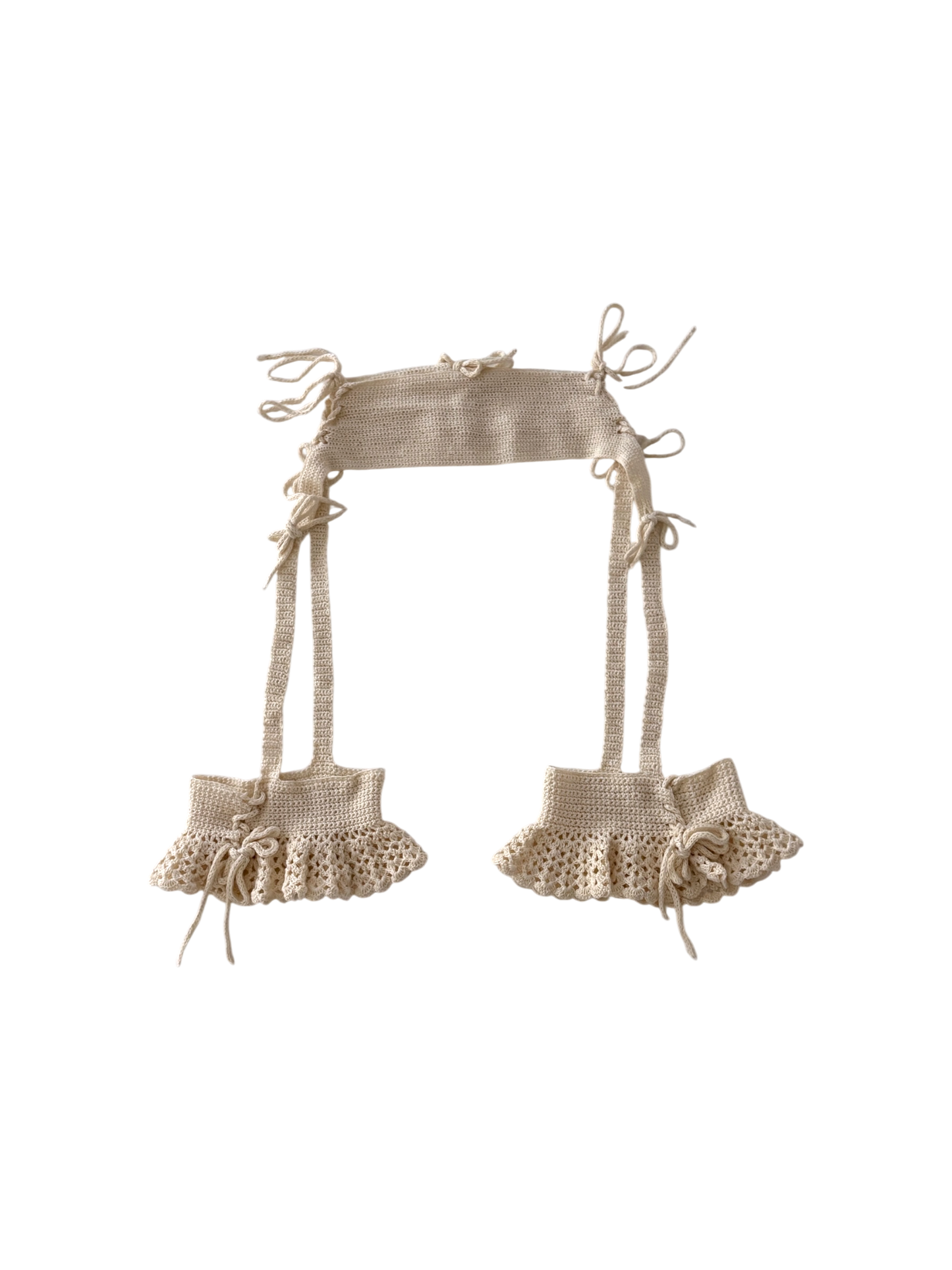 HAND CROCHET LACE SUSPENDERS