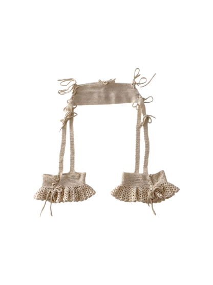 HAND CROCHET LACE SUSPENDERS